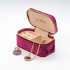 Mini boîte à bijoux velours rouge grenat - vue V4