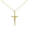 Collier - Médaille Christ sur la Croix Or 18 Carats 750/000 Jaune - Chaine Dorée - vue V1