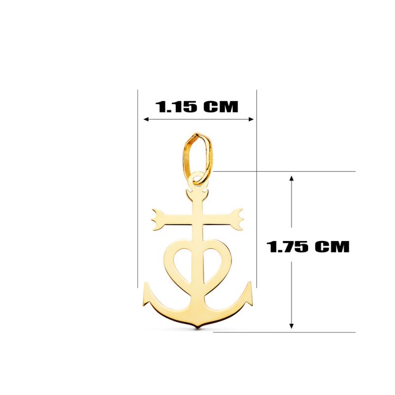 Collier - Médaille Croix Camarguaise Or 18 Carats 750/000 Jaune - Chaine Dorée - vue 2