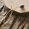 Broche Double Tiges Laiton Bulle Pâte de Verre - vue V3
