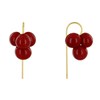 Boucles d'Oreilles Crochet Laiton et Bouquet de Perles de Verre - vue V1
