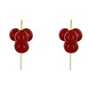 Boucles d'Oreilles Crochet Laiton et Bouquet de Perles de Verre - vue V2