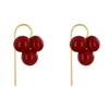 Boucles d'Oreilles Crochet Laiton et Bouquet de Perles de Verre - vue V3