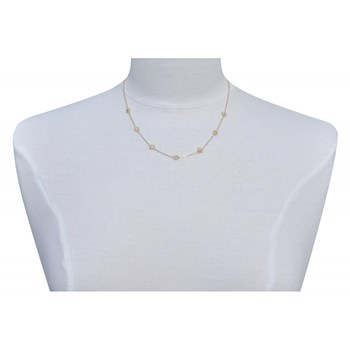 Zeven knikkers vergulde ketting