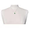 Pendentif Argent 925 Rond Dentelé d'Aventurine - vue V2