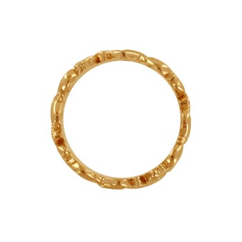 Bague Plaqué Or Large Fleurie