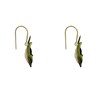 Boucles d'Oreilles Laiton Orchidée en Cuir - vue V3