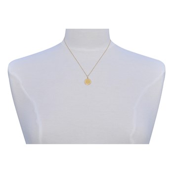 Pendentif Plaqué Or Disque Etoile du Nord