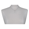 Collier Double Chaine Argent 925 Croissant de Lune et Zirconia - Rouge - vue V2