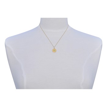 Pendentif Plaqué Or Disque Etoile du Nord