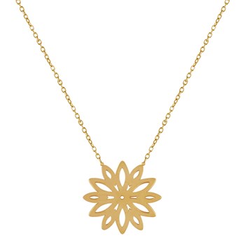 Gold-plated Water Lily Necklace