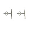 Boucles d'Oreilles Clous Argent 925 Visage Vert - vue V3