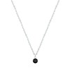 Collier Chaine Argent et Strass - Noir - vue V1