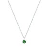 Collier Chaine Argent 925 et Strass - Vert - vue V1