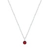 Collier Chaine Argent et Strass - Rouge - vue V1