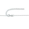 Collier Chaine Argent 925 et Strass - Rouge - vue V3