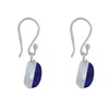 Boucles d'Oreilles Argent 925 Crochet Petite Goutte de Lapis Lazuli - vue V3