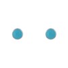 Boucles d'Oreilles Clous Argent Demi Perle de Turquoise - vue V2