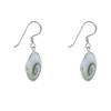 Boucles d'Oreilles Argent 925 Petit Crochet Grand Oeil de Sainte Lucie Rond - vue V3