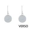 Boucles d'Oreilles Argent 925 Petit Crochet Grand Oeil de Sainte Lucie Rond - vue V4