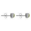 Boucles d'Oreilles Clous Argent 925 Demi Perle de Péridot - vue V3