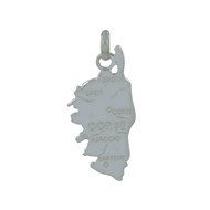 Pendentif Argent 925 Carte Corse