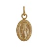 Pendentif Plaqué Or Petite Médaille Ovale Vierge Miraculeuse - vue V1