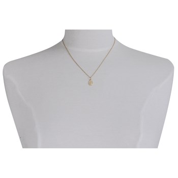 Pendentif Plaqué Or Petite Médaille Ovale Vierge Miraculeuse