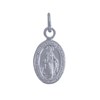 Pendentif Argent Petite Médaille Ovale Vierge Miraculeuse - vue V1