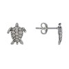 Boucles d'Oreilles Argent Tortue des Galapagos - vue V1