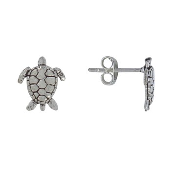 Boucles d'Oreilles Argent Tortue des Galapagos