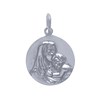 Pendentif Argent 925 Médaille Ronde Vierge à l'Enfant - vue V1