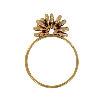 Bague Plaqué Or Breloques Rondes Colorées