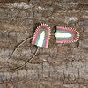Broche Laiton Deux Tiges et Areca en Cuir - vue V3