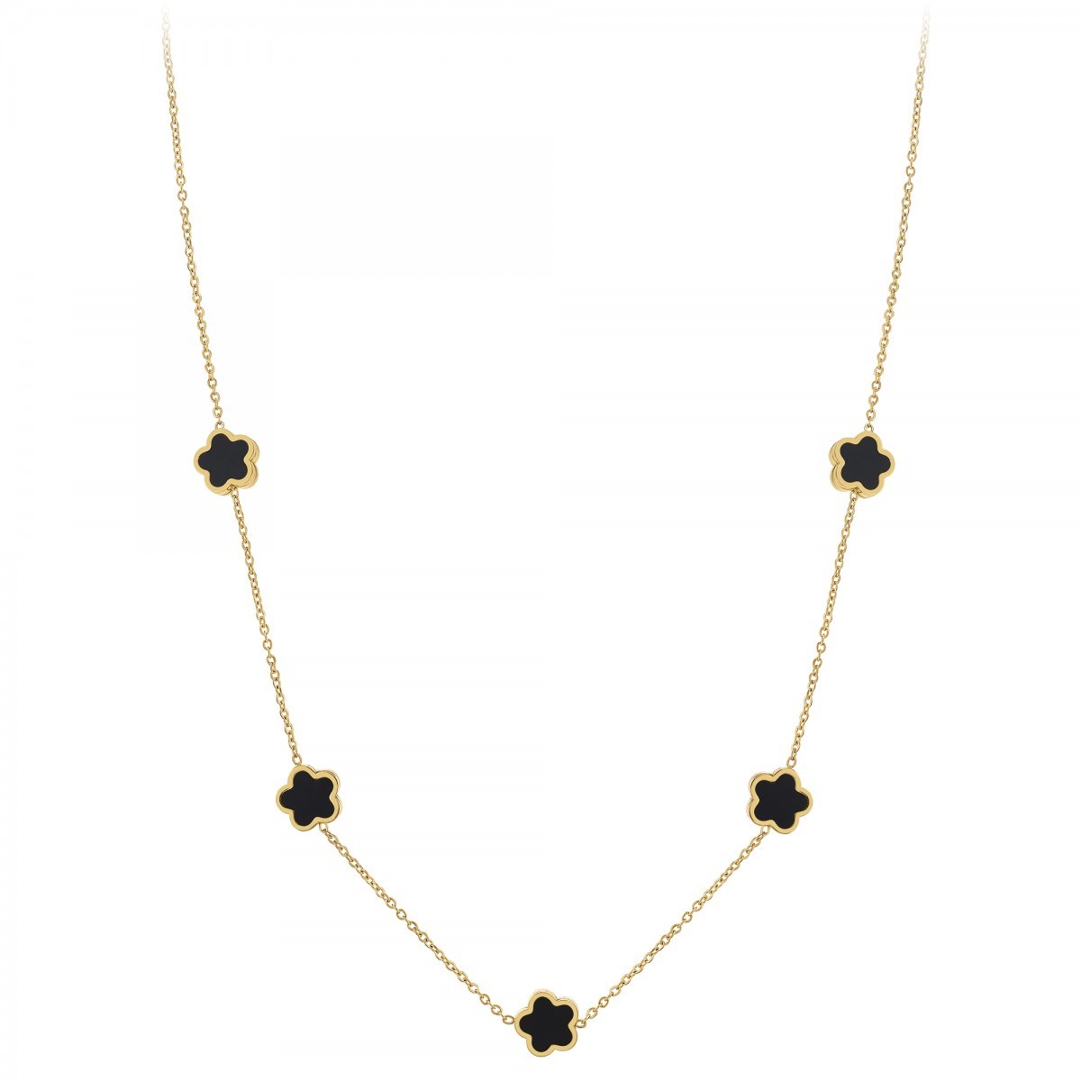 Collier fleurs par SC Bohème en acier inoxydable - vue 3