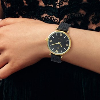 Elegant Cynthia horloge met fonkelende kristallen