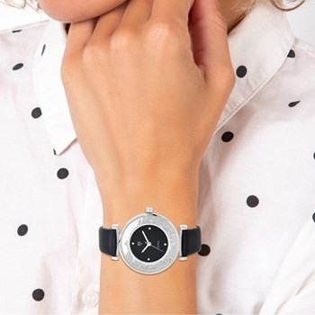 Elegant Helèna horloge versierd met fonkelende kristallen