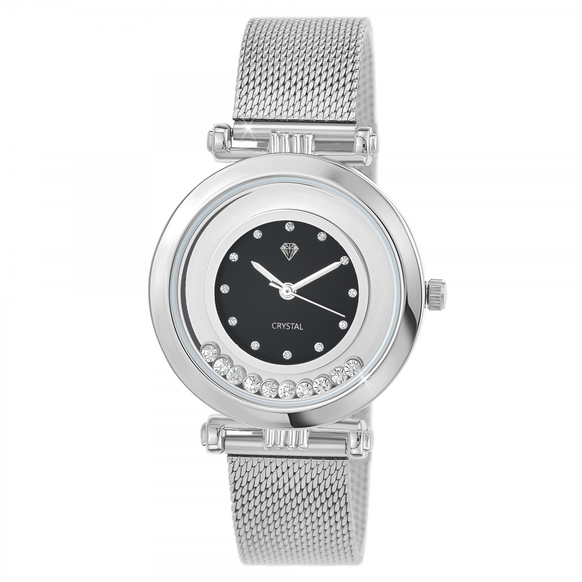 Montre Ludivine élégante SC Crystal ornée d'un véritable diamant