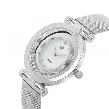 Elegant Ludivine SC Crystal horloge bezet met een echte diamant