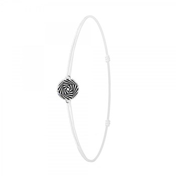 SC Crystal witte elastische armband versierd met een fonkelende Crystal