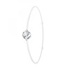 Bracelet élastique blanc SC Crystal orné d'un Cristal scintillant - vue V1