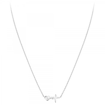 Collier coeur SC Crystal orné d'un véritable diamant blanc