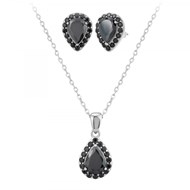 Parure collier et boucles d'oreilles SC Crystal