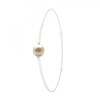Bracelet élastique blanc SC Crystal orné d'une perle - vue V1