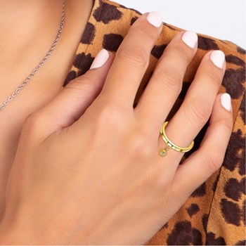 SC Bohème ring gezet met een echte witte diamant