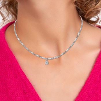 Chaine SC Crystal ornée d'un véritable diamant blanc