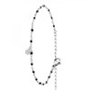 Bracelet SC Crystal orné d'un véritable diamant blanc et de perles en résine noires - vue V1