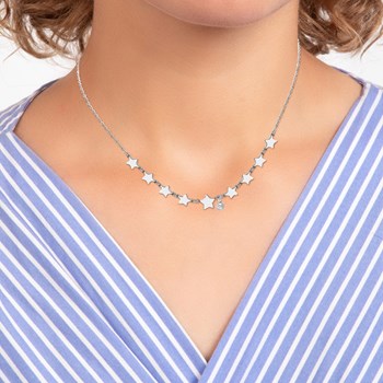 Collier SC Crystal orné d'un véritable diamant blanc