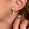 Boucles d'oreilles SC Crystal ornées d'un véritable diamant blanc - vue V2