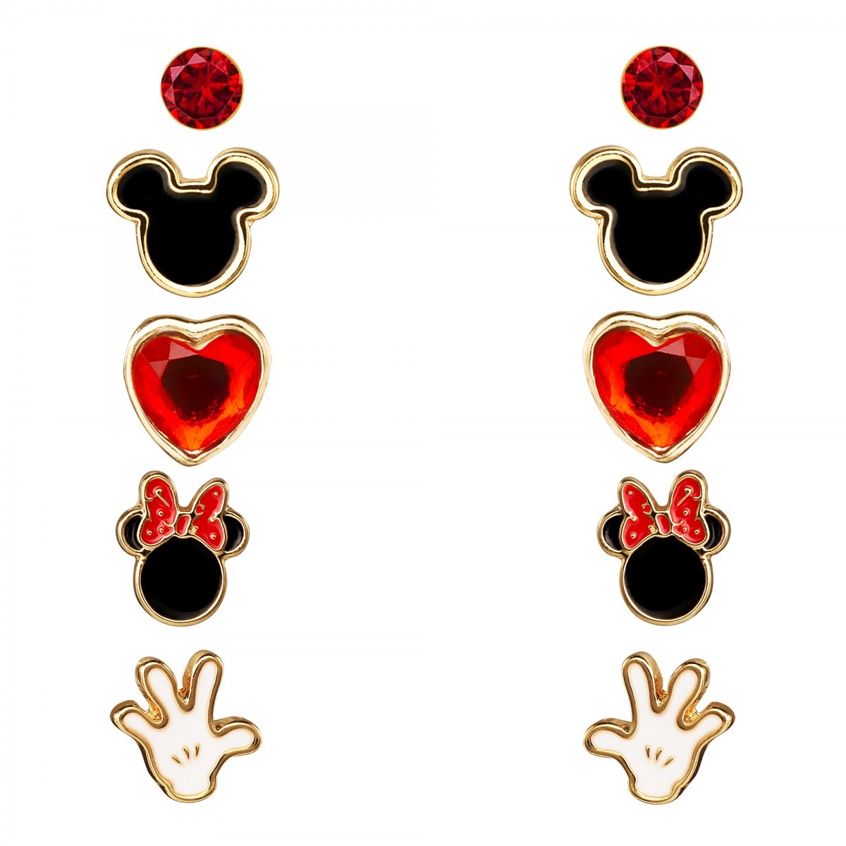 Lot de 5 paires de boucles d'oreilles Disney - Mickey et Minnie - vue 3